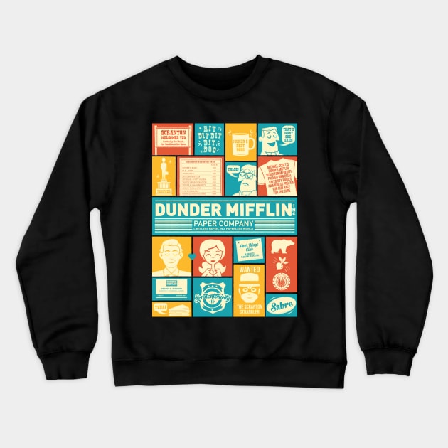 Dunder Mifflin Crewneck Sweatshirt by Oneskillwonder